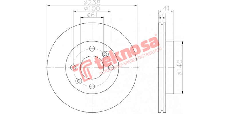 Brake Disc Megane 1.6 Clio 1.7 97 (Front Vented)