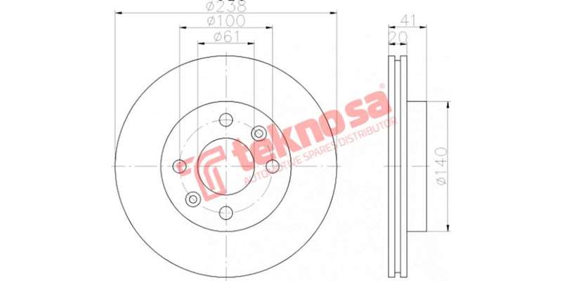 Brake Disc Megane 1.6 Clio 1.7 97 (Front Vented)