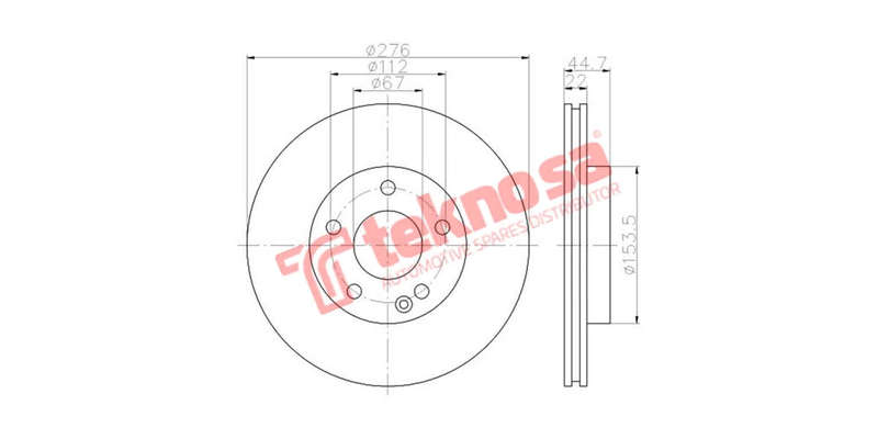 Brake Disc Merc A170 W169 05 (Front Vented)