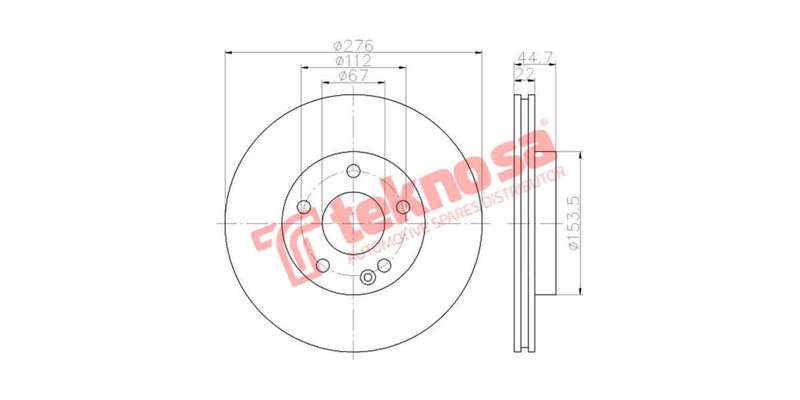 Brake Disc Merc A170 W169 05 (Front Vented)
