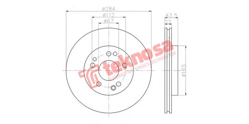 Brake Disc Merc E Class E200 E300 W124 93 (Front Vented)
