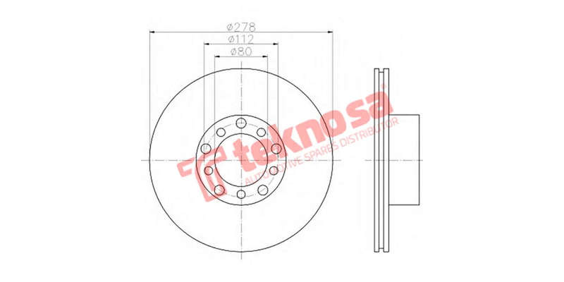 Brake Disc Merc S Class 500Se 500Sel W126 (Front Vented)