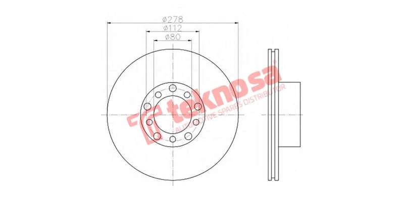 Brake Disc Merc S Class 500Se 500Sel W126 (Front Vented)