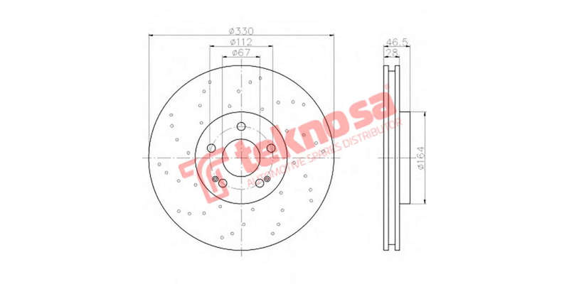 Brake Disc Mercedes A209 W203 S203 R171 (Front Vented)