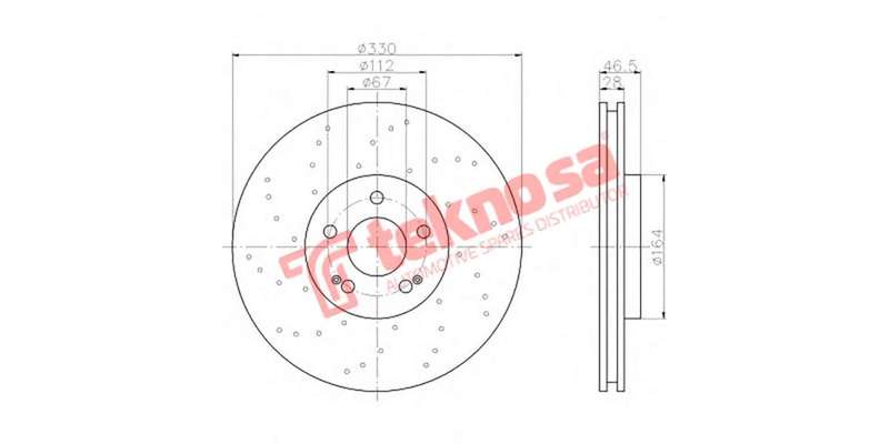 Brake Disc Mercedes A209 W203 S203 R171 (Front Vented)