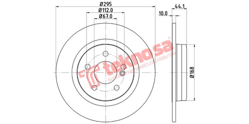 Brake Disc Mercedes A B Class (Rear Solid)