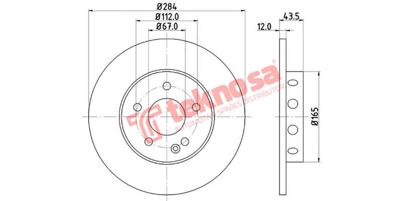 Brake Disc Mercedes C Class 93 00 (Front Solid)