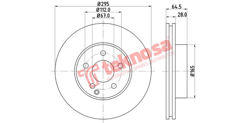 Brake Disc Mercedes C E Class 09 (Front Vented)
