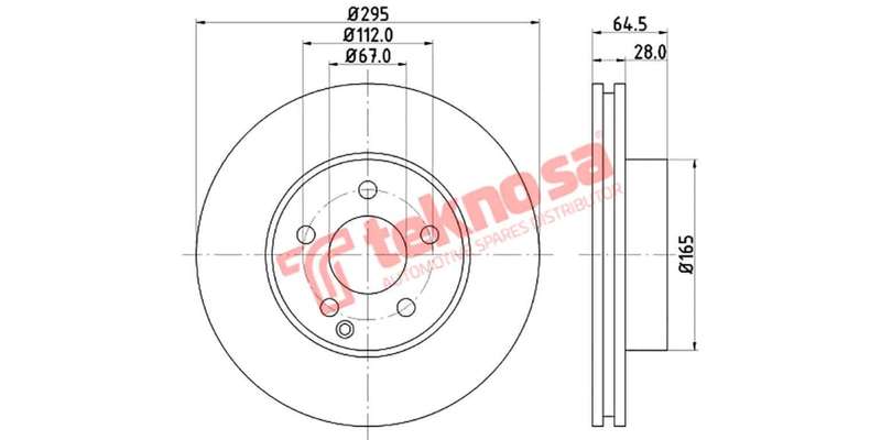 Brake Disc Mercedes C E Class 09 (Front Vented)