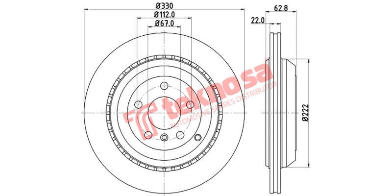 Brake Disc Mercedes Gl M R Class (Rear Vented)