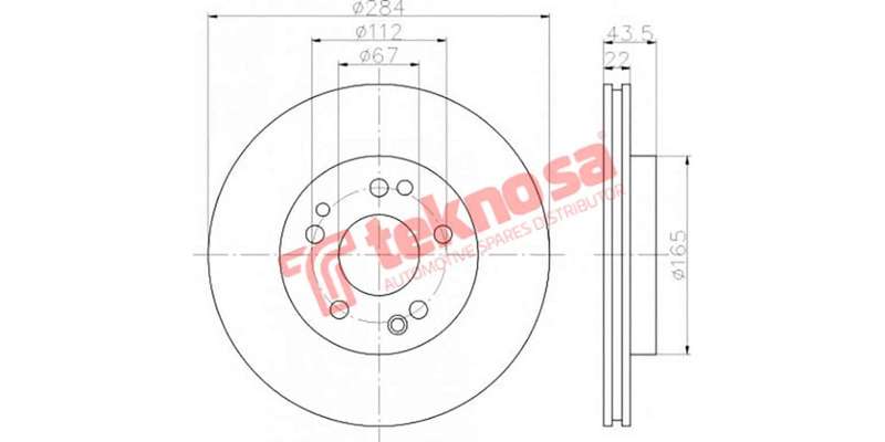Brake Disc Mercedes W124 Series (Front Vented)