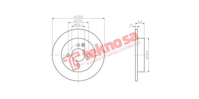 Brake Disc Mini Cooper 09 (Rear Solid)