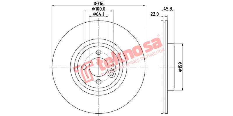 Brake Disc Mini Cooper S 07 (Front Vented)