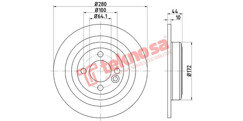 Brake Disc Mini Cooper S 07 (Rear Solid)