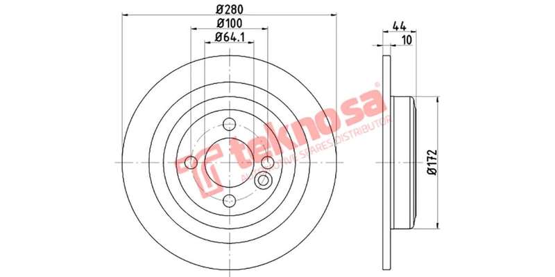 Brake Disc Mini Cooper S 07 (Rear Solid)