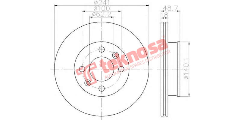 Brake Disc Mits Outlander 04 (Front Vented)