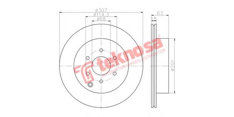 Brake Disc Nisan Navara 05 (Rear Vented)
