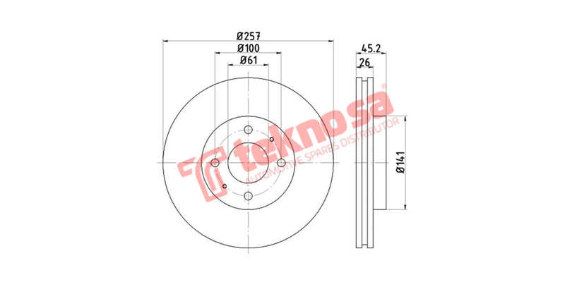 Brake Disc Nissan 200 Sti, 200 Sx, Sabre (Front Vented)