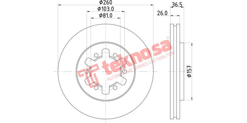 Brake Disc Nissan Hi Rider 3.0 V6 (Front Vented)