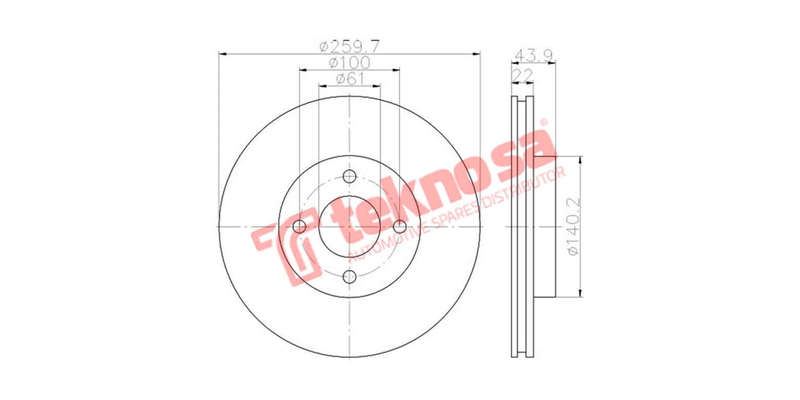 Brake Disc Nissan Micra 1.2 1.5 11 (Front Vented)
