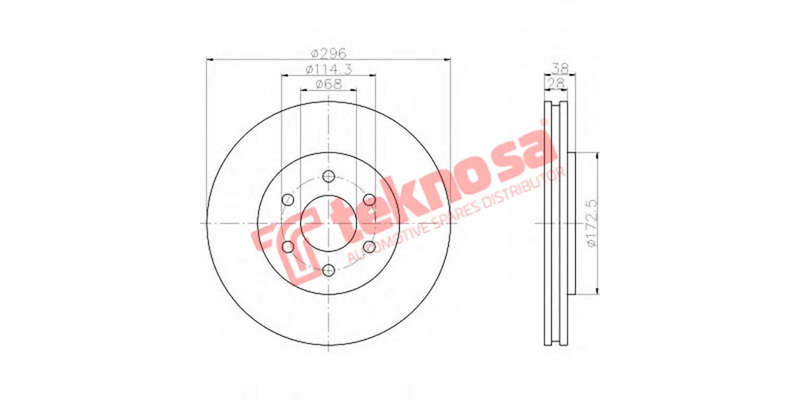 Brake Disc Nissan Navara 05 (Front Vented)
