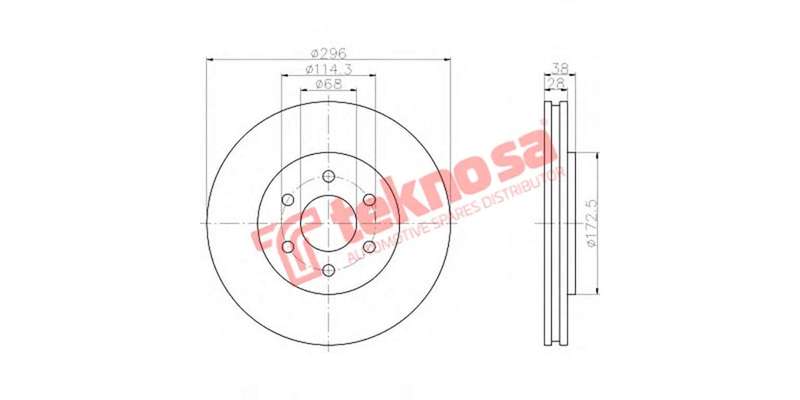 Brake Disc Nissan Navara 05 (Front Vented)