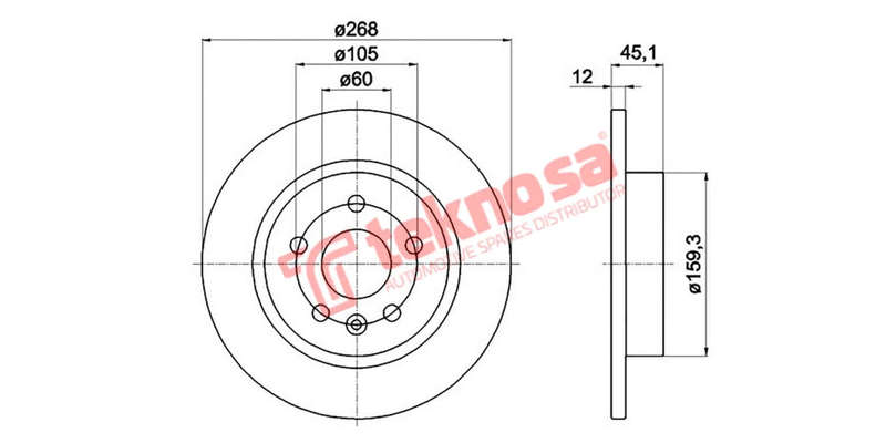 Brake Disc Opel Astra 1.4 1.6 11 (Rear Solid)