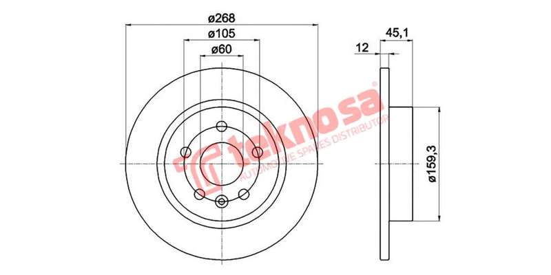 Brake Disc Opel Astra 1.4 1.6 11 (Rear Solid)