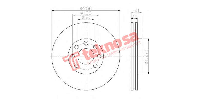 Brake Disc Opel Astra Front 91 (Front Vented)