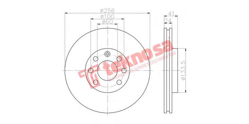 Brake Disc Opel Astra Front 91 (Front Vented)