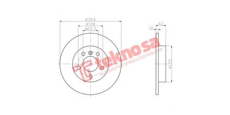 Brake Disc Opel Astra G Coupe 2.0 16V 00 (Rear Solid)
