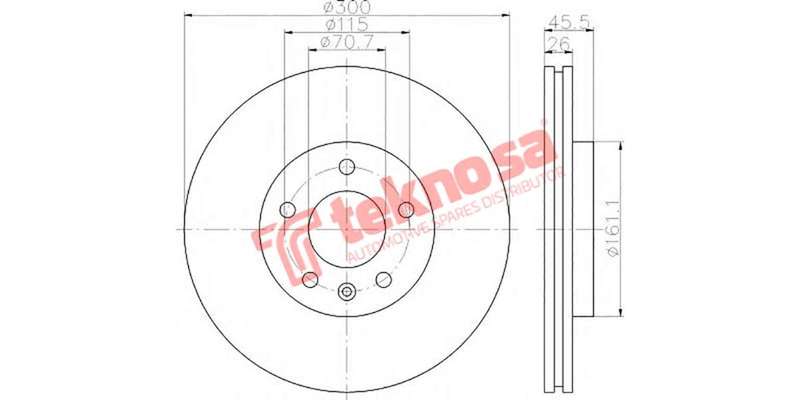 Brake Disc Opel Astra J 2009 (Front Vented)