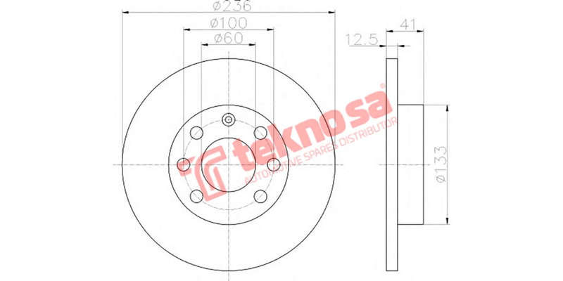 Brake Disc Opel Astra Kadett Monza 84 (Front Solid)