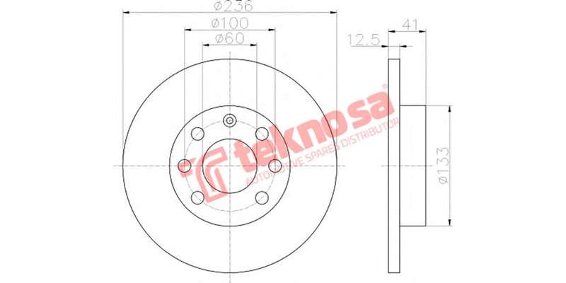 Brake Disc Opel Astra Kadett Monza 84 (Front Solid)