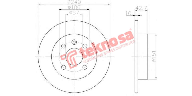 Brake Disc Opel Classic 1.8 (Rear Solid)