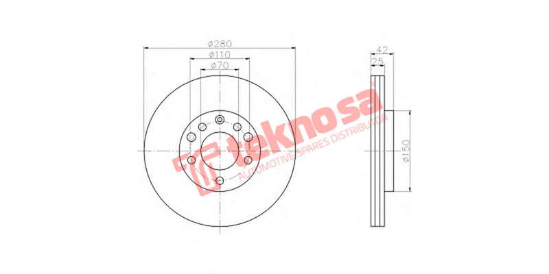 Brake Disc Opel Classic Cdx Csx 2.0 00 (Front Vented)