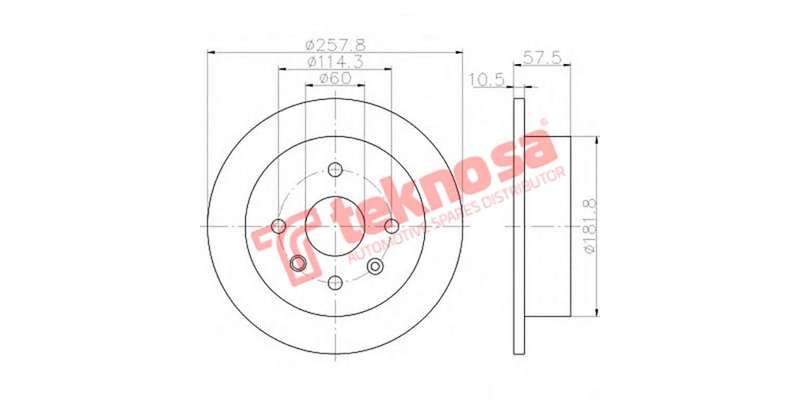Brake Disc Optra 1.8 04 (Rear Solid)