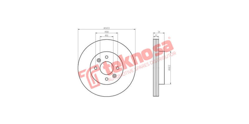 Brake Disc Peugeot 207 07 (Front Vented)