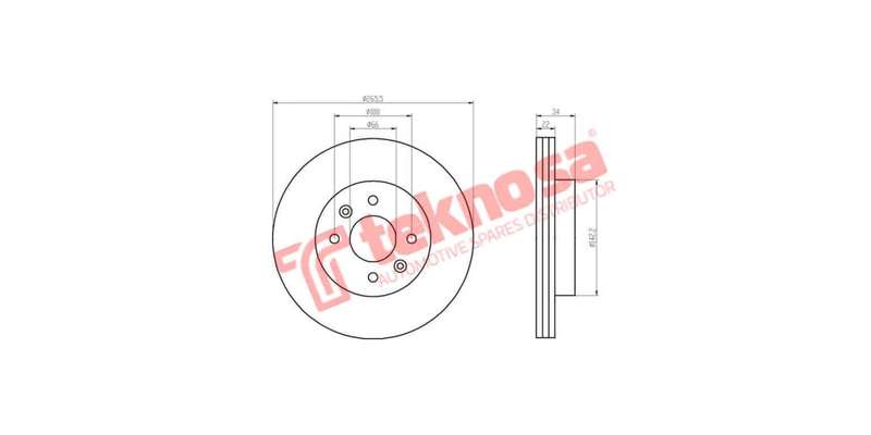 Brake Disc Peugeot 207 07 (Front Vented)