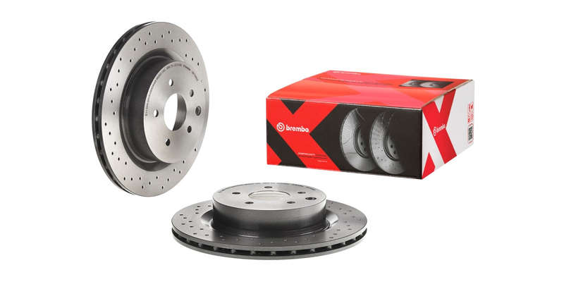 Brake Disc Rear (2 In Box) Drilled Nissan 350 Z Roadster (Brembo 0973562X)