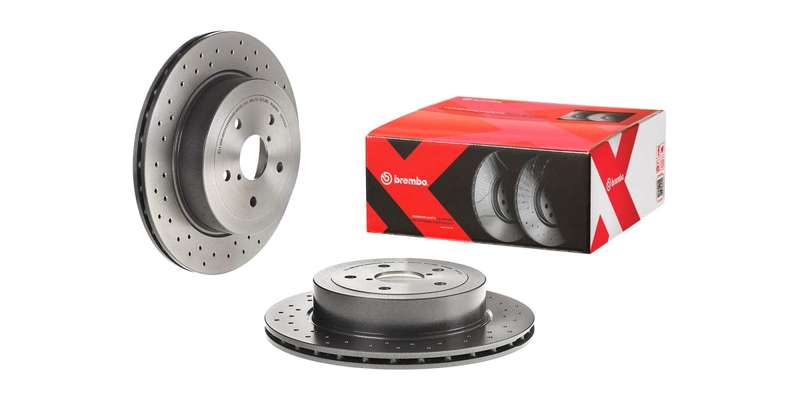 Brake Disc Rear (2 In Box) Drilled Subaru Impreza (Brembo 0978132X)
