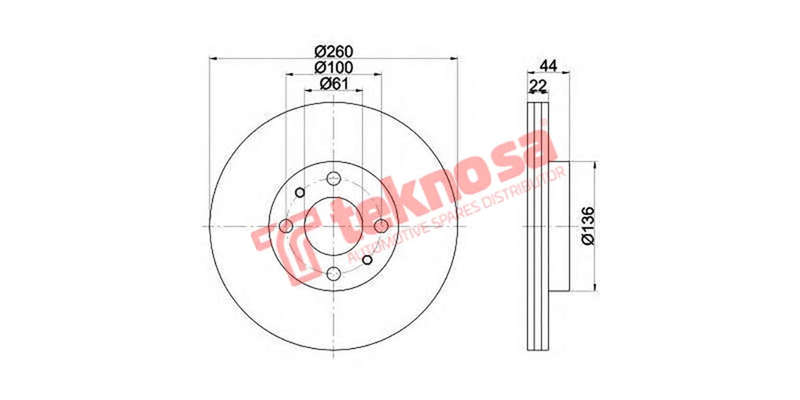 Brake Disc Renault Clioiii Modus Np200 05 (Front Vented)