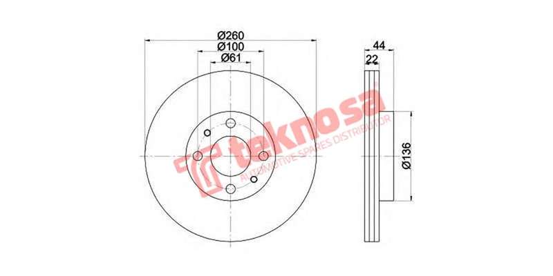 Brake Disc Renault Clioiii Modus Np200 05 (Front Vented)