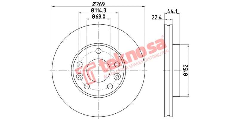 Brake Disc Renault Duster 16 Megane4 (Front Vented)