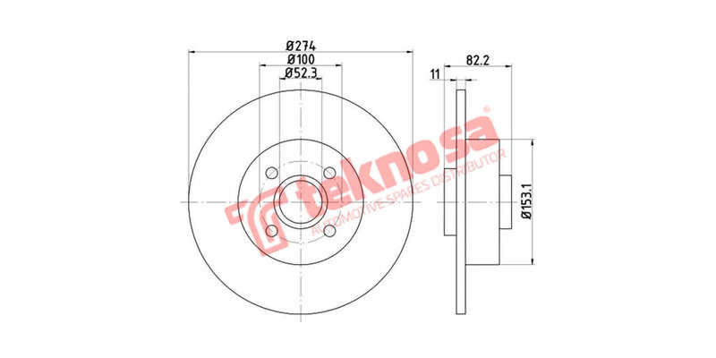 Brake Disc Renault Megane Scenic 1999 (Rear Solid)