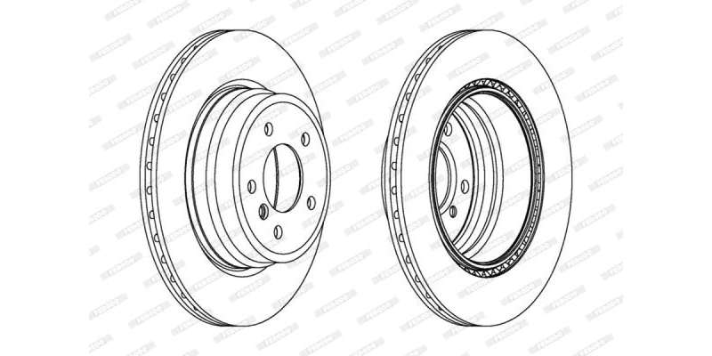 Brake Disc Bmw 135I E82 E88 N54 N55 2008 Bmw 1 Series E82 E88 Vented Rear Ferodo (SINGLE)