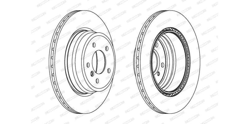 Brake Disc Bmw 135I E82 E88 N54 N55 2008 Bmw 1 Series E82 E88 Vented Rear Ferodo (SINGLE)