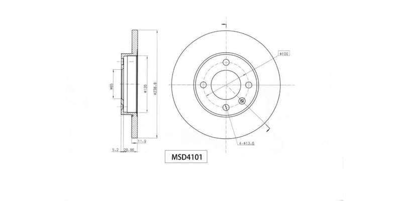 Brake Disc Solid Front Audi 80Gl,Vw Fox,Vw Golf 2,3,Citi,Jetta,Passat 1980 2010 (Single)