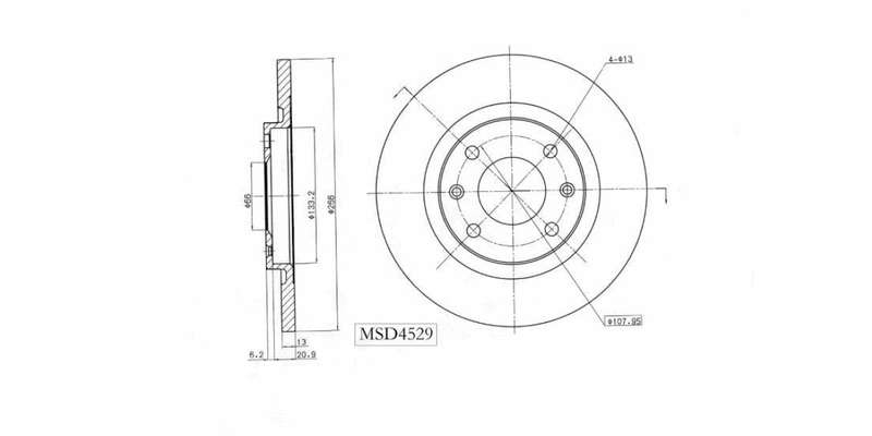 Brake Disc Solid Front Citroen C2 1.4I,1.4Hdi,C4 Cactus,Berlingo 2002 2010 (Single)