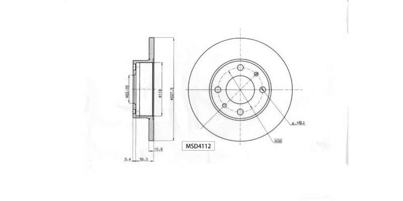 Brake Disc Solid Front Fiat 124,125,128,131,Uno, 1967 2003 (Single)